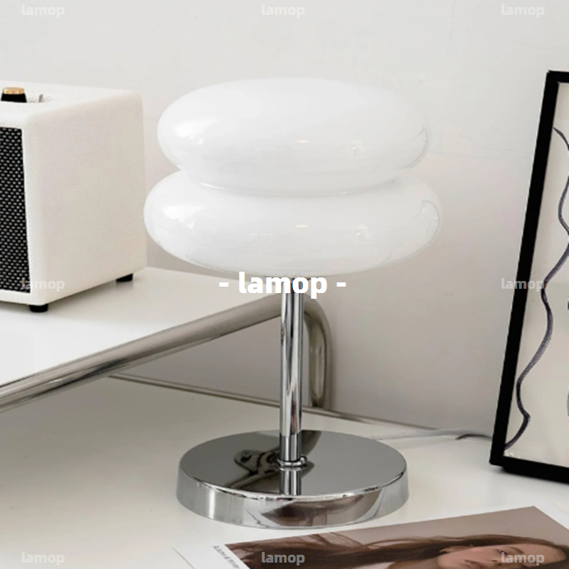 Room Lighting Bedroom Decor - Lámpara de Mesa Bauhaus Cream-Globe, Estilo