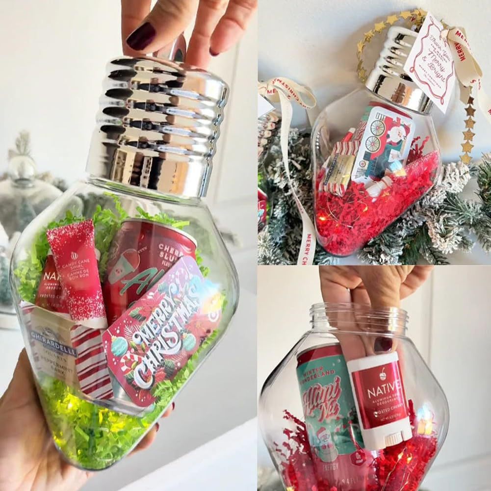 Home Decor Lighting Tree - Bombilla de Navidad, tarro de regalo,