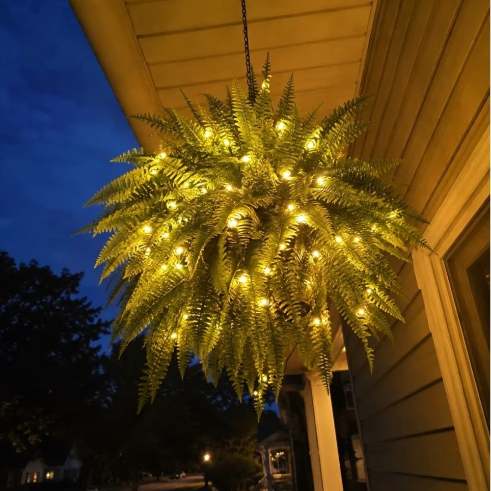 Home Decor Lighting Tree - 24 hojas de helecho de Boston