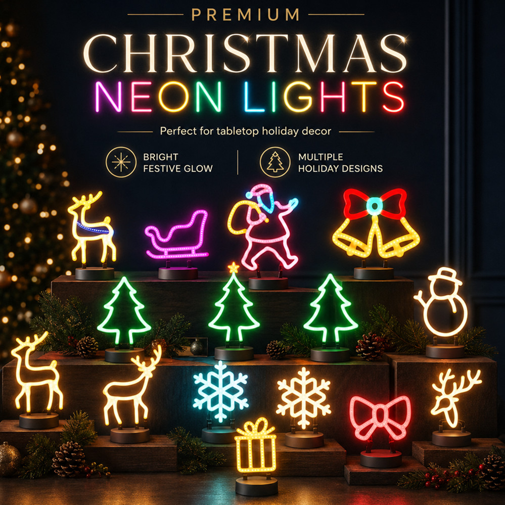 Lighting Tree Decor - Decoración Navideña, Letrero Luminoso LED de