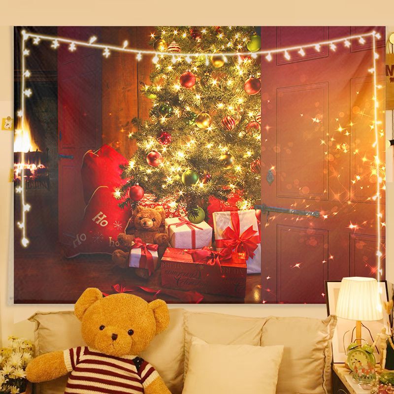 Home Decor Lighting Tree - Tapiz de Pared VIKAMA, Decoración Navideña