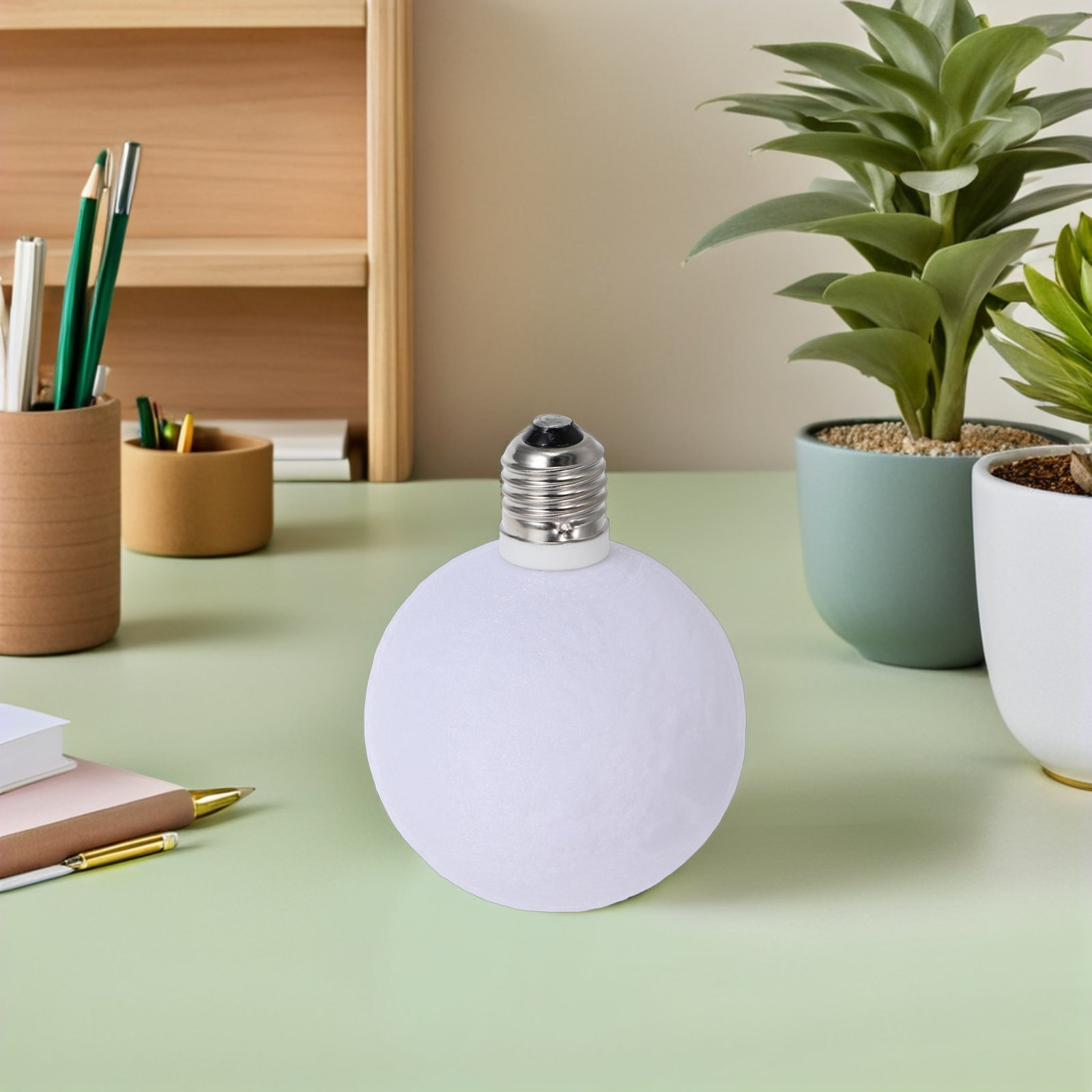 Room Lighting Bedroom Decor - Lámpara moderna con forma de luna,