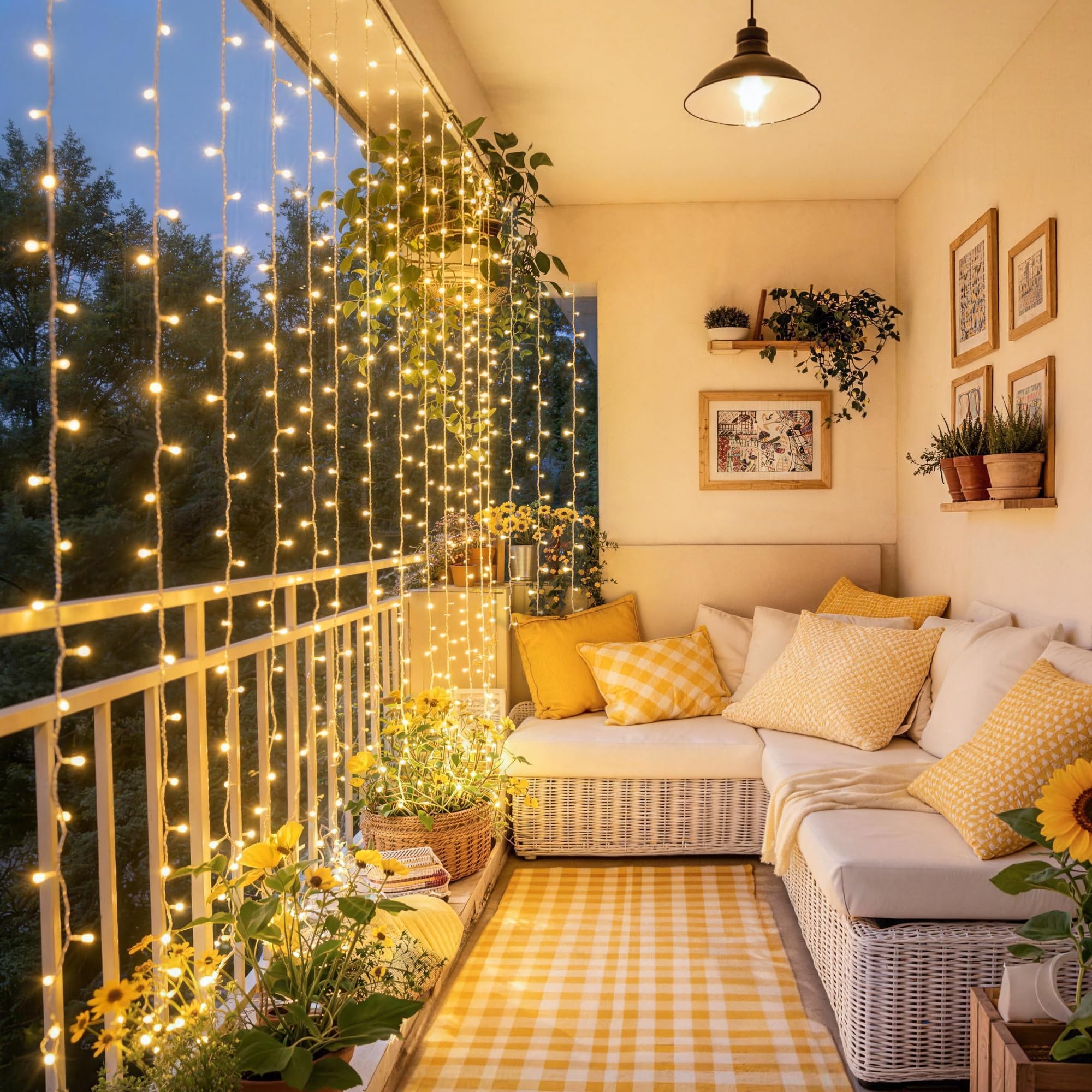 1 unidad de luces de cortina d - Fairy Light Curtain reseña y precio