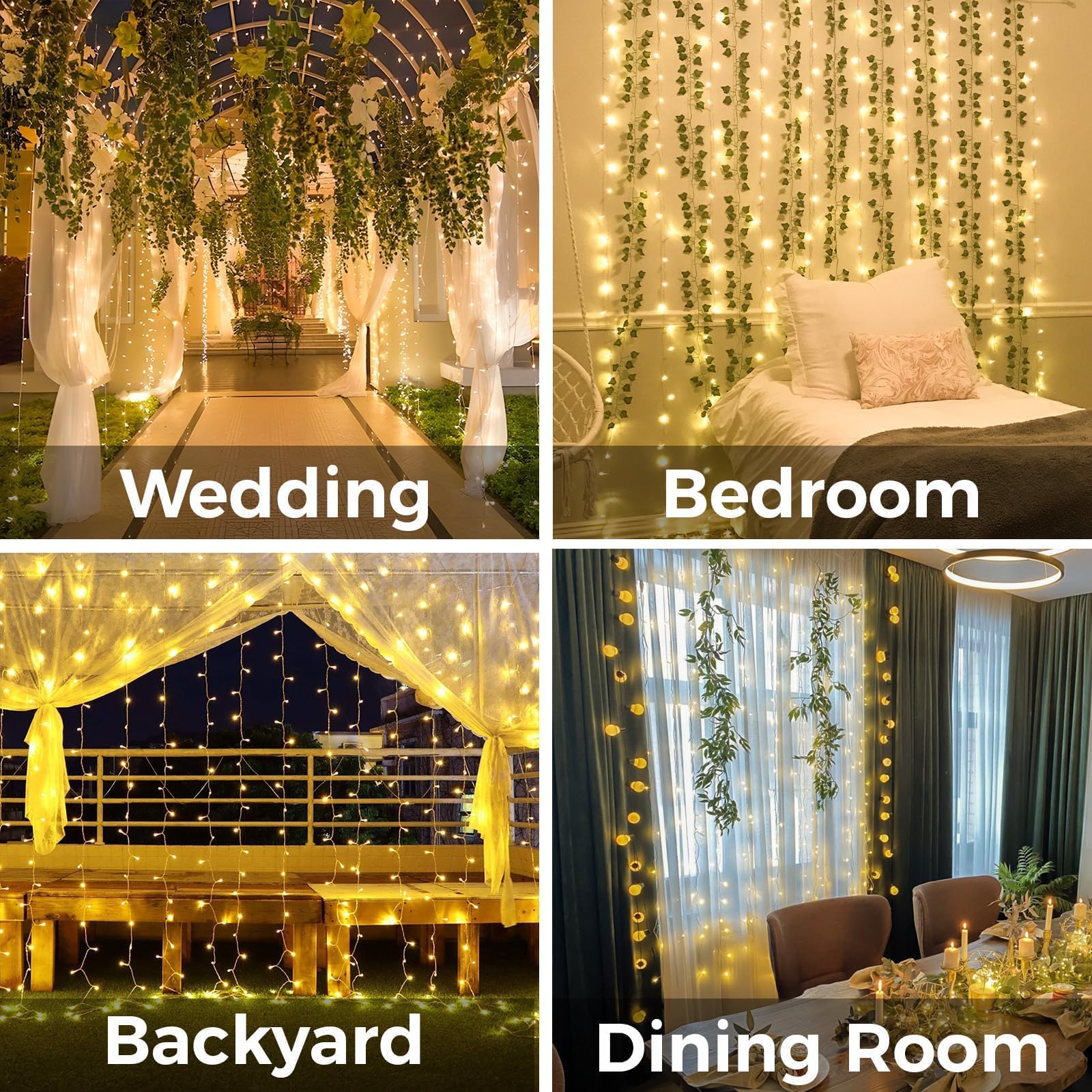 1 unidad de luces de cortina d - Fairy Light Curtain reseña y precio