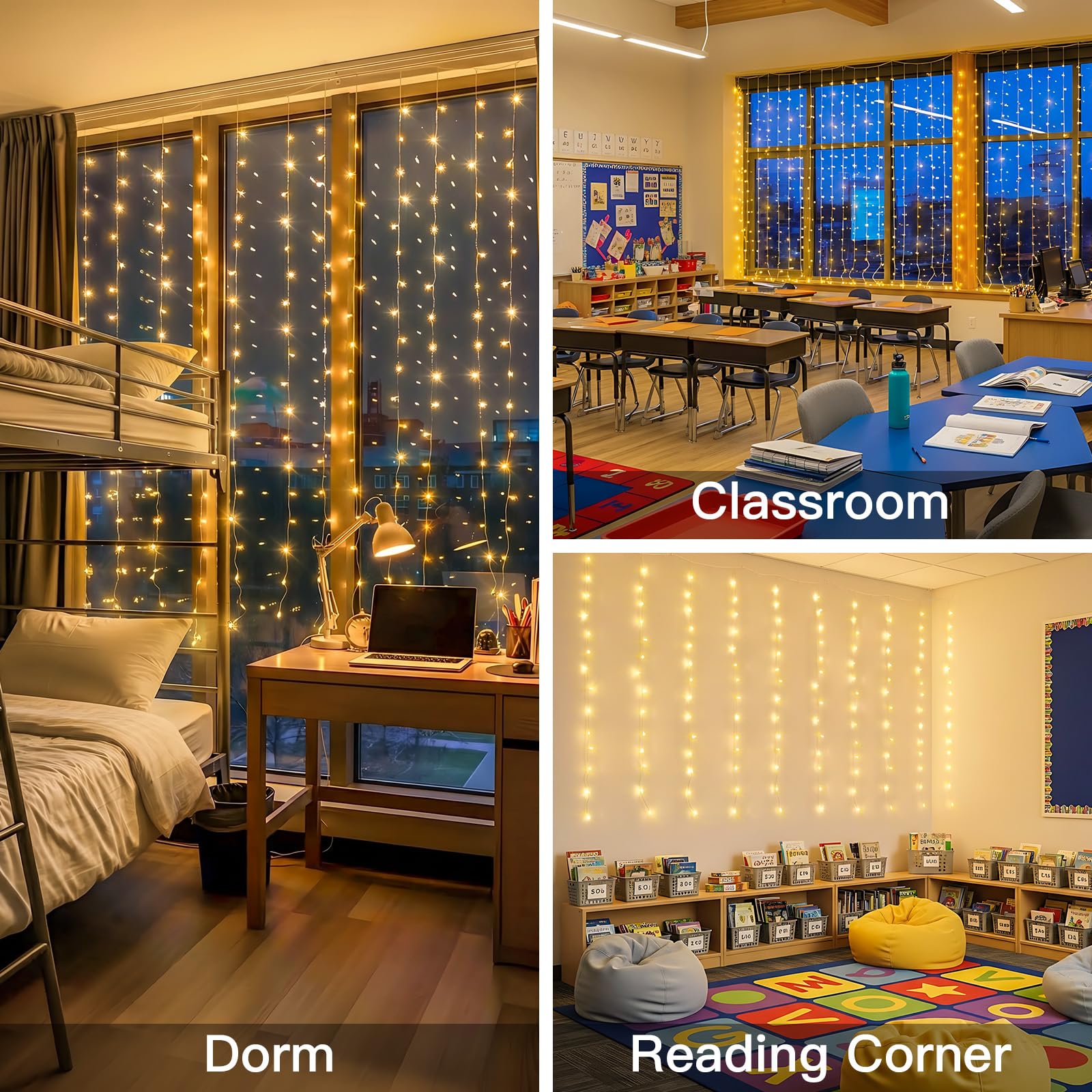 1 unidad de luces de cortina d - Fairy Light Curtain reseña y precio