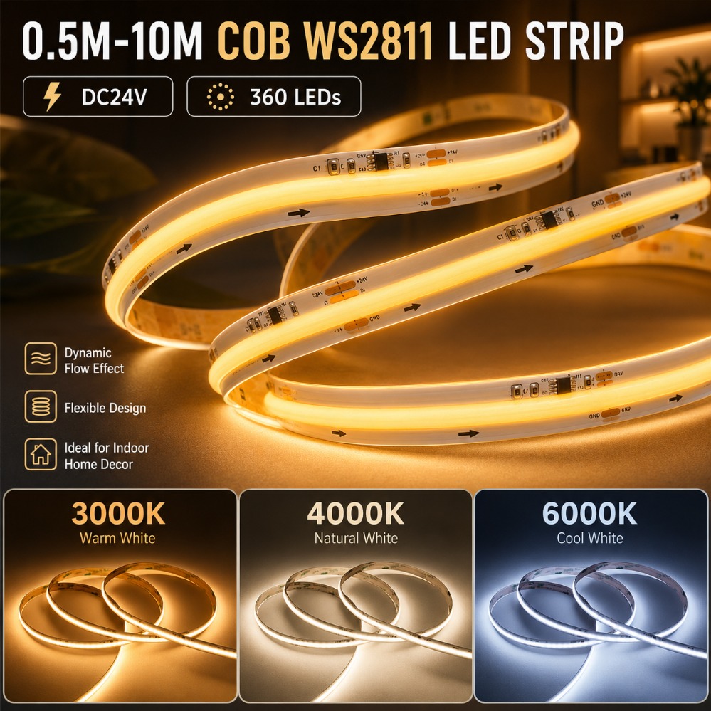 Tira de LED COB WS2811 Direcci - Decor Lighting Address reseña y precio