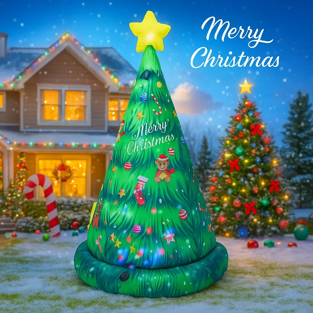 Árbol de Navidad inflable de 7 - Home Decor Lighting Tree reseña y precio
