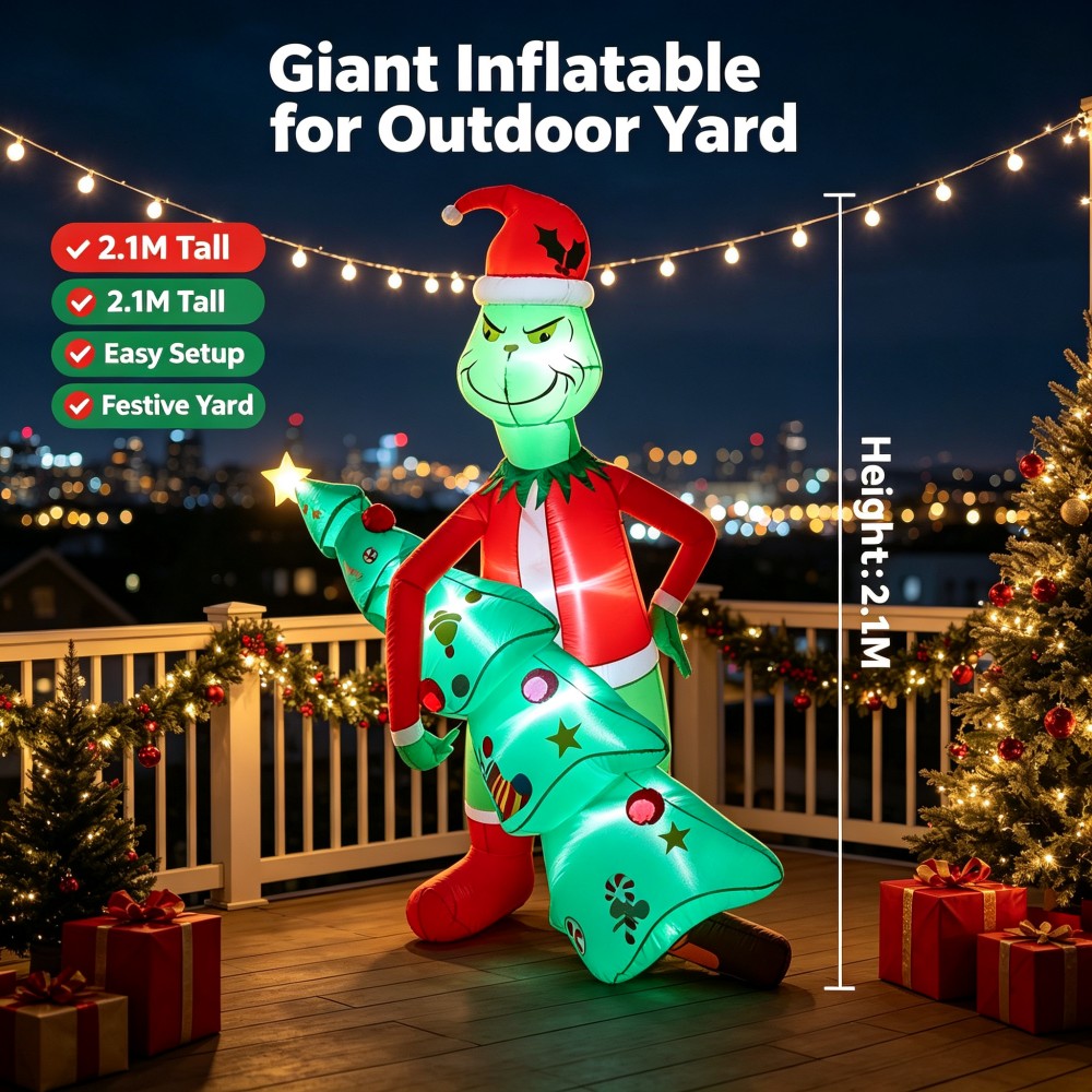 Árbol de Navidad inflable giga - Lighting Tree Decor reseña y precio