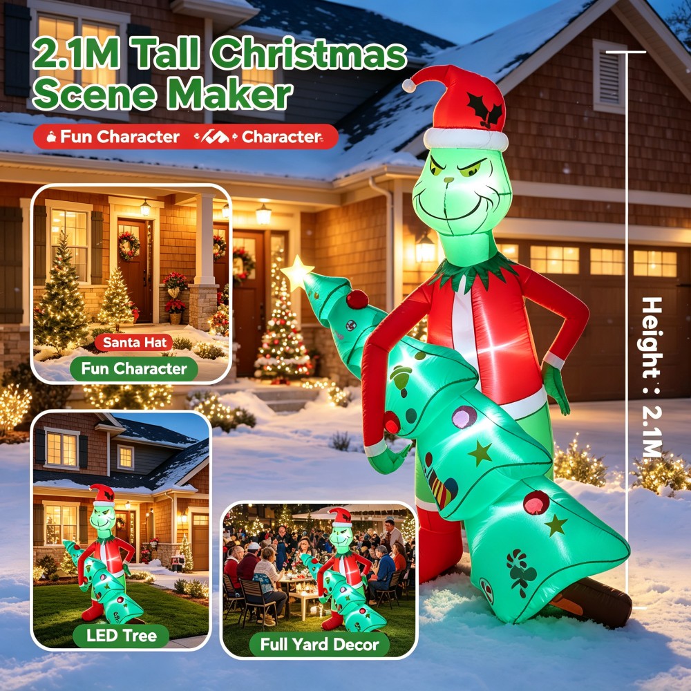 Árbol de Navidad inflable giga - Lighting Tree Decor reseña y precio