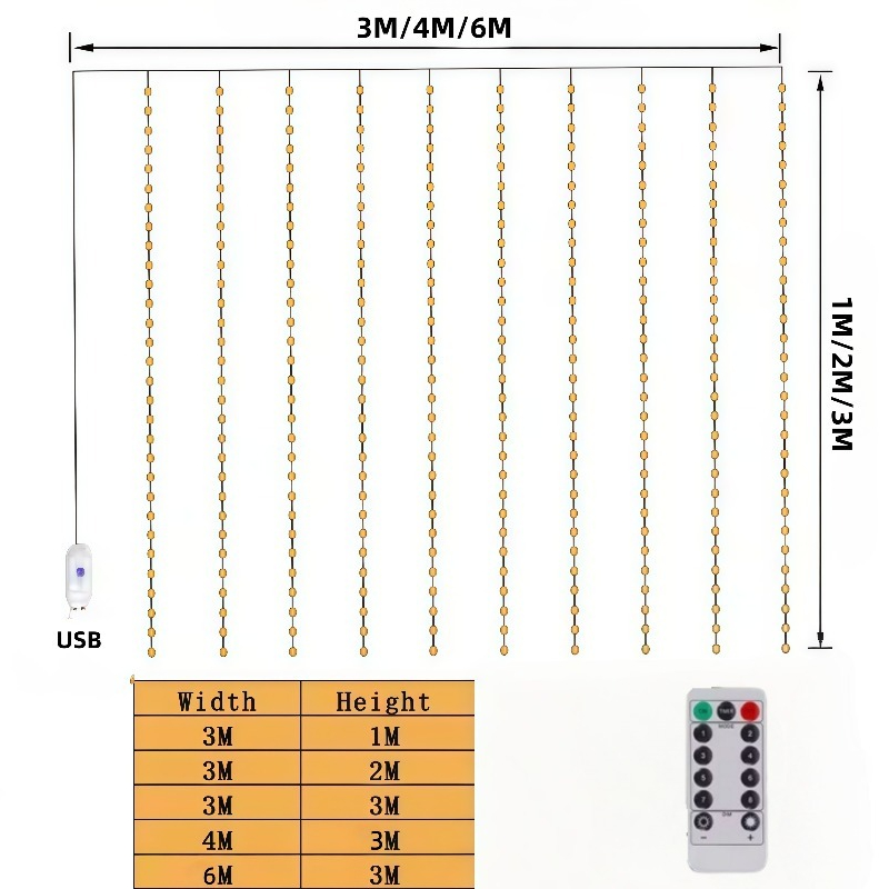Guirnalda de Luces LED de 3/4/ - Fairy Light Curtain reseña y precio