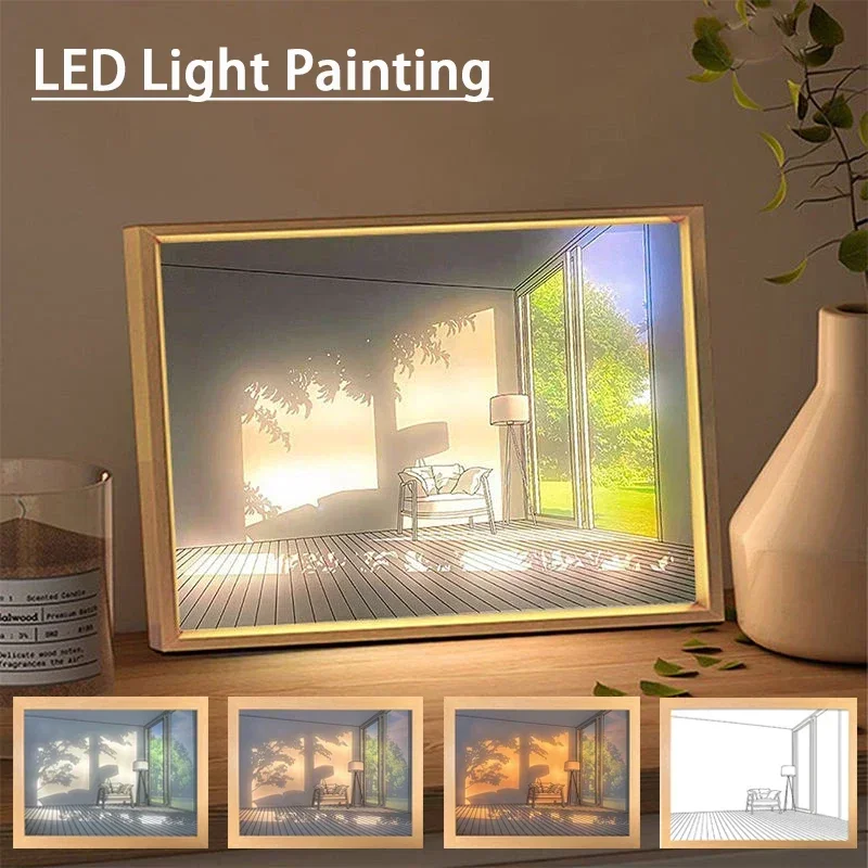 Pintura de luz LED decorativa, - Lighting Room Decor Photo reseña y precio