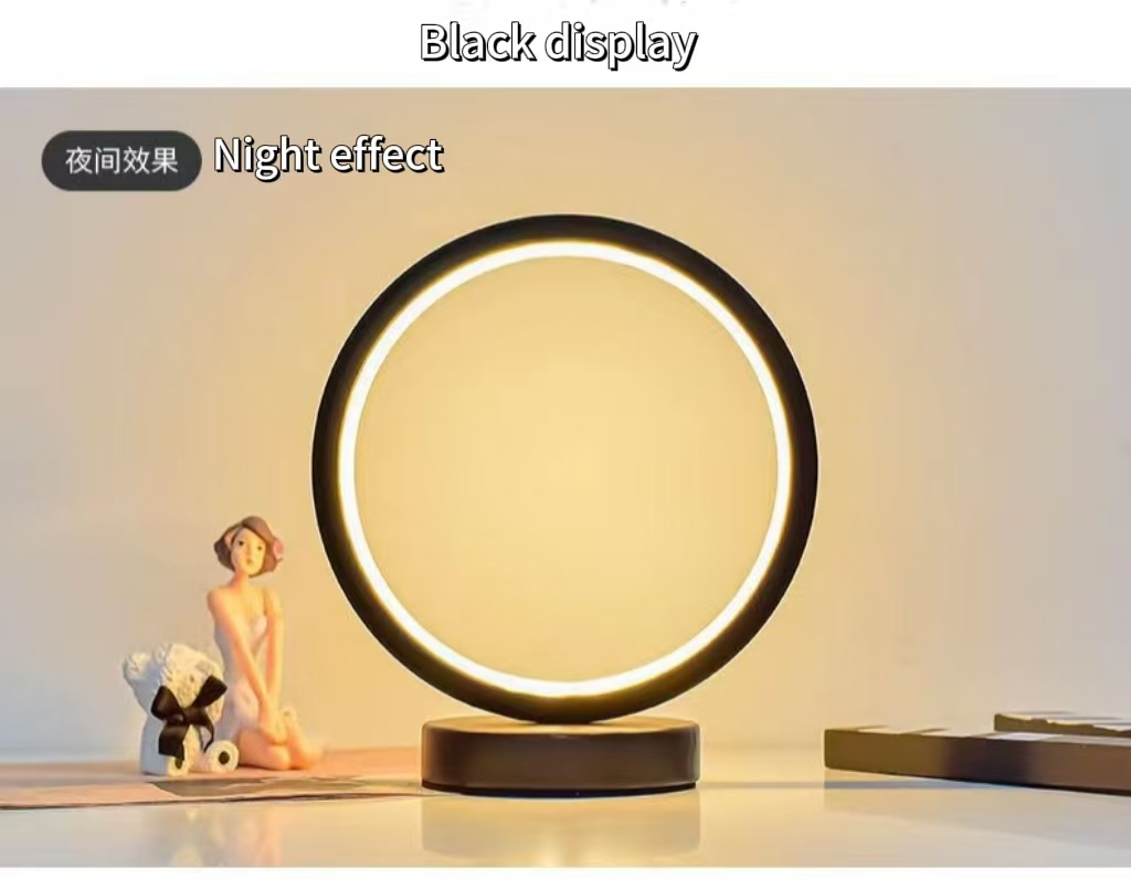 Lámpara LED de mesa con anillo - Room Lighting Bedroom Decor reseña y precio