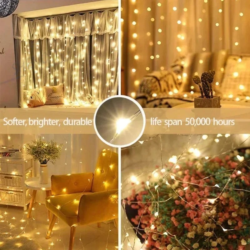 Guirnalda de luces LED para ve - Fairy Light Curtain reseña y precio