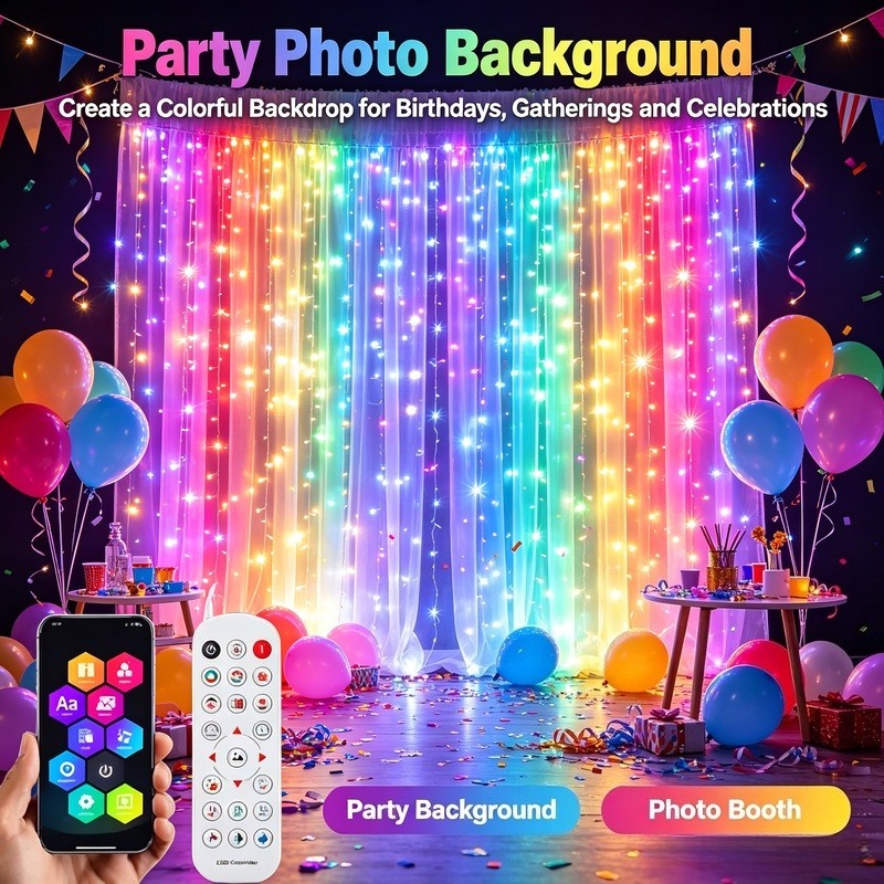 Luces LED para Cortinas Contro - Fairy Light Curtain reseña y precio