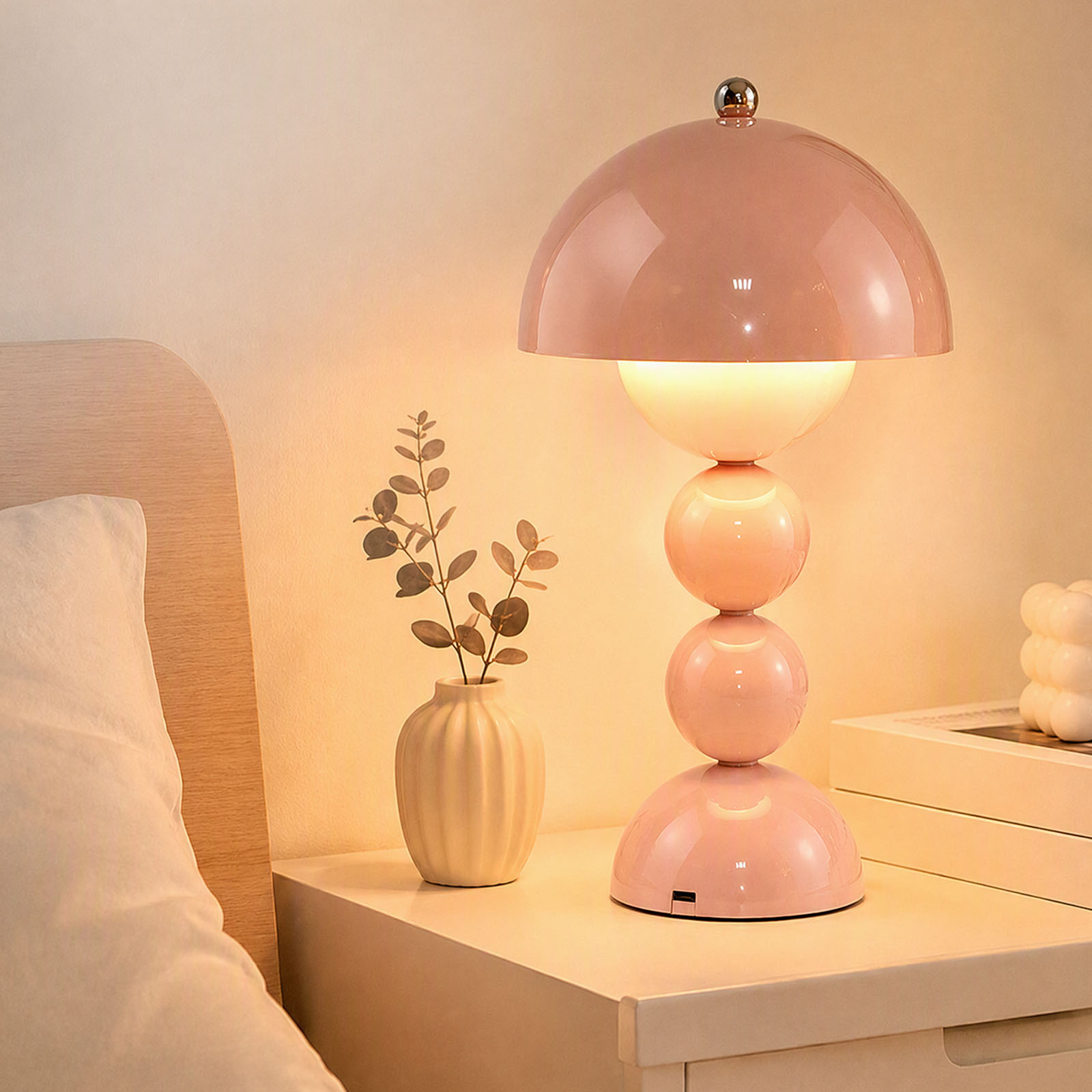 Lámpara de mesa vintage con fo - Room Lighting Bedroom Decor reseña y precio