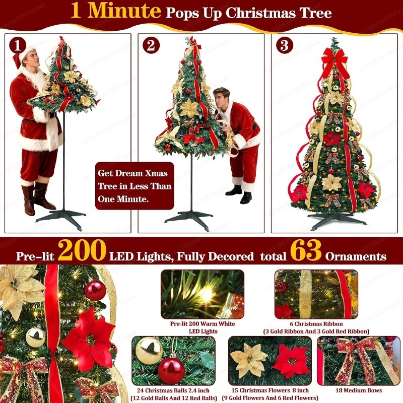 Árbol de Navidad plegable prei - Home Decor Lighting Tree reseña y precio